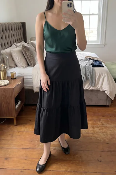 Fleur - Tiered Maxi Skirt in Cotton