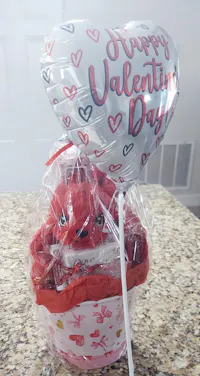 RED TEDDY BUCKET GIFT