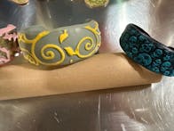 Convex Bracelet Blank – Base for Polymer Clay Bracelet - Wide 4cm