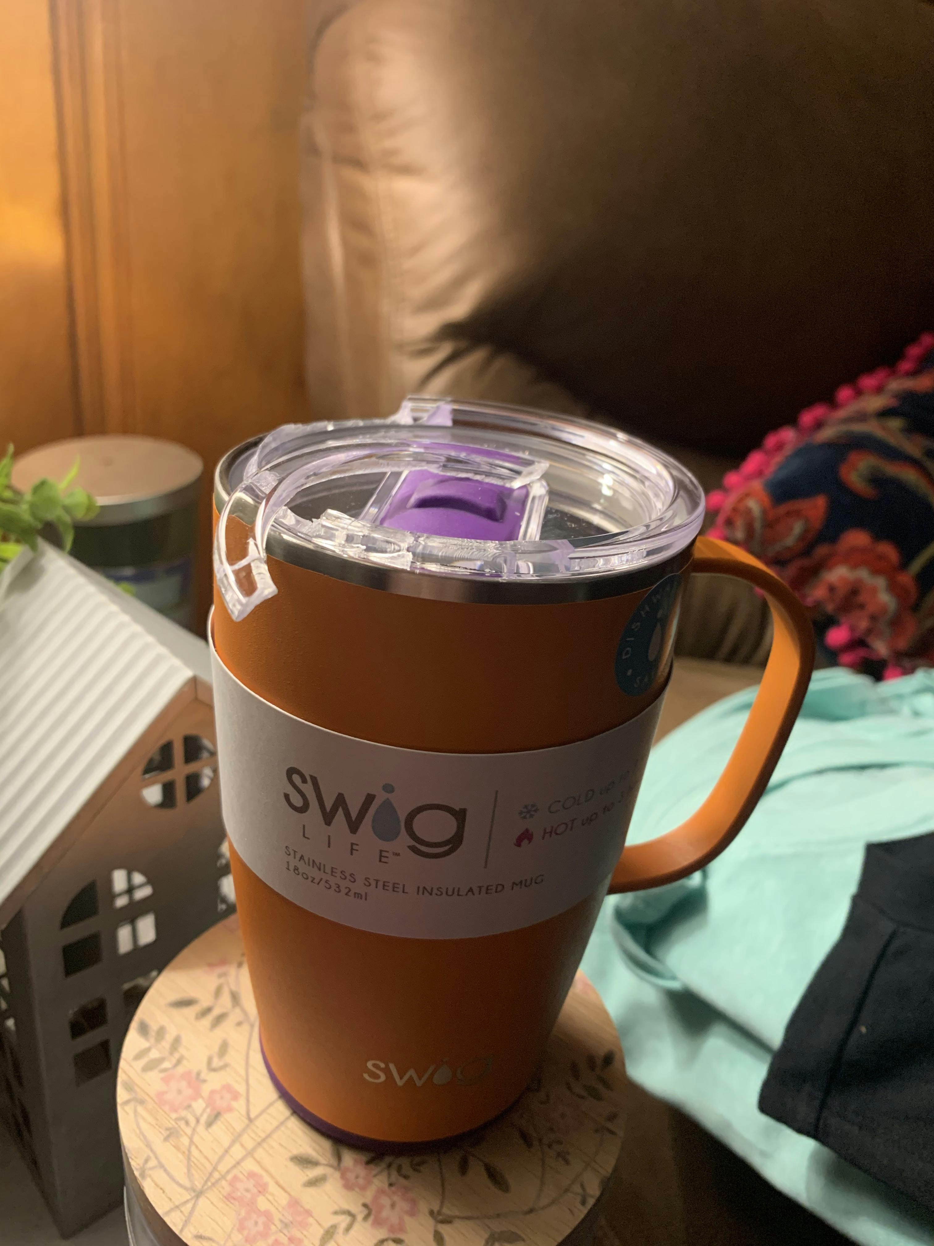 18oz Matte Maroon and Black Insulated Travel Mug | Swig Life