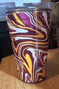 Fanzone Maroon + Yellow Party Cup 24oz