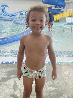 Kid's Euro Swim Shorties | "Tropical Birds"