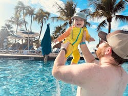 Sunsuit - Long Sleeve Romper Swimsuit | "Color Pop"