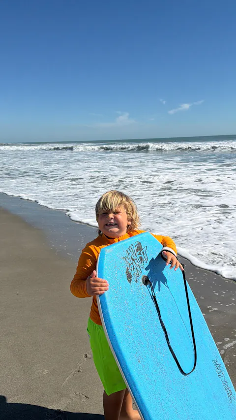 Kids UPF 50+ Long Sleeve Zipper Rash Guard Swim Shirt | "Orange"