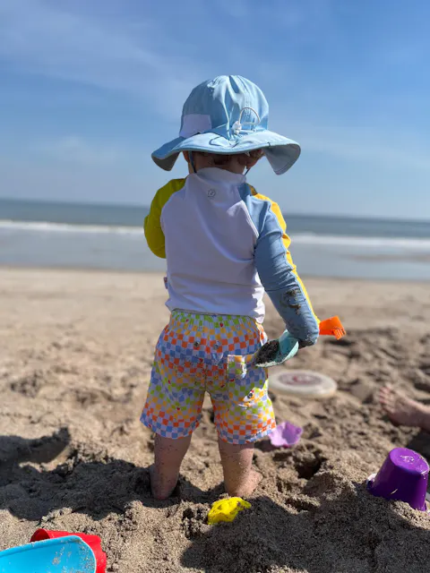 Boys Long Sleeve Zipper Rash Guard and Swim Trunk Set | "Gamified"