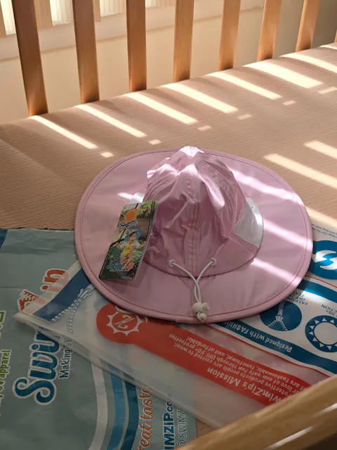 Kids Wide Brim Sun Hat "Fun Sun Day Play Hat" - Pink