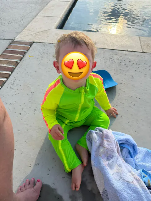 Sunsuit - Long Sleeve Romper Swimsuit | "Neon Green/Yellow"