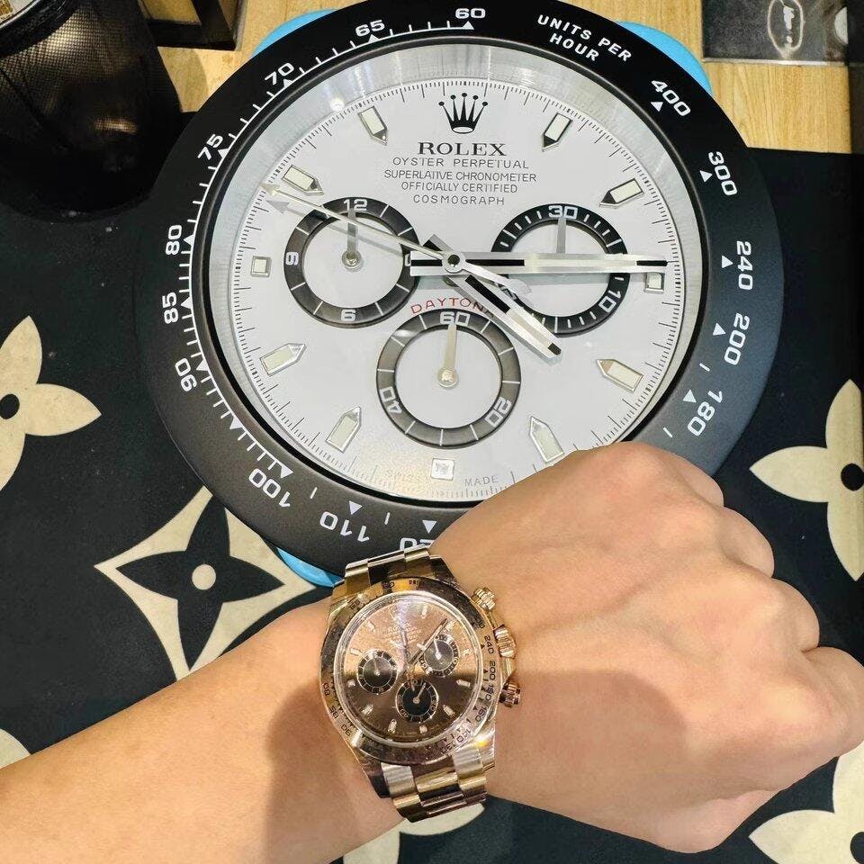 デイトナスタイル 高級壁掛け時計 - パンダの色 – SwitzerlandWallClocks
