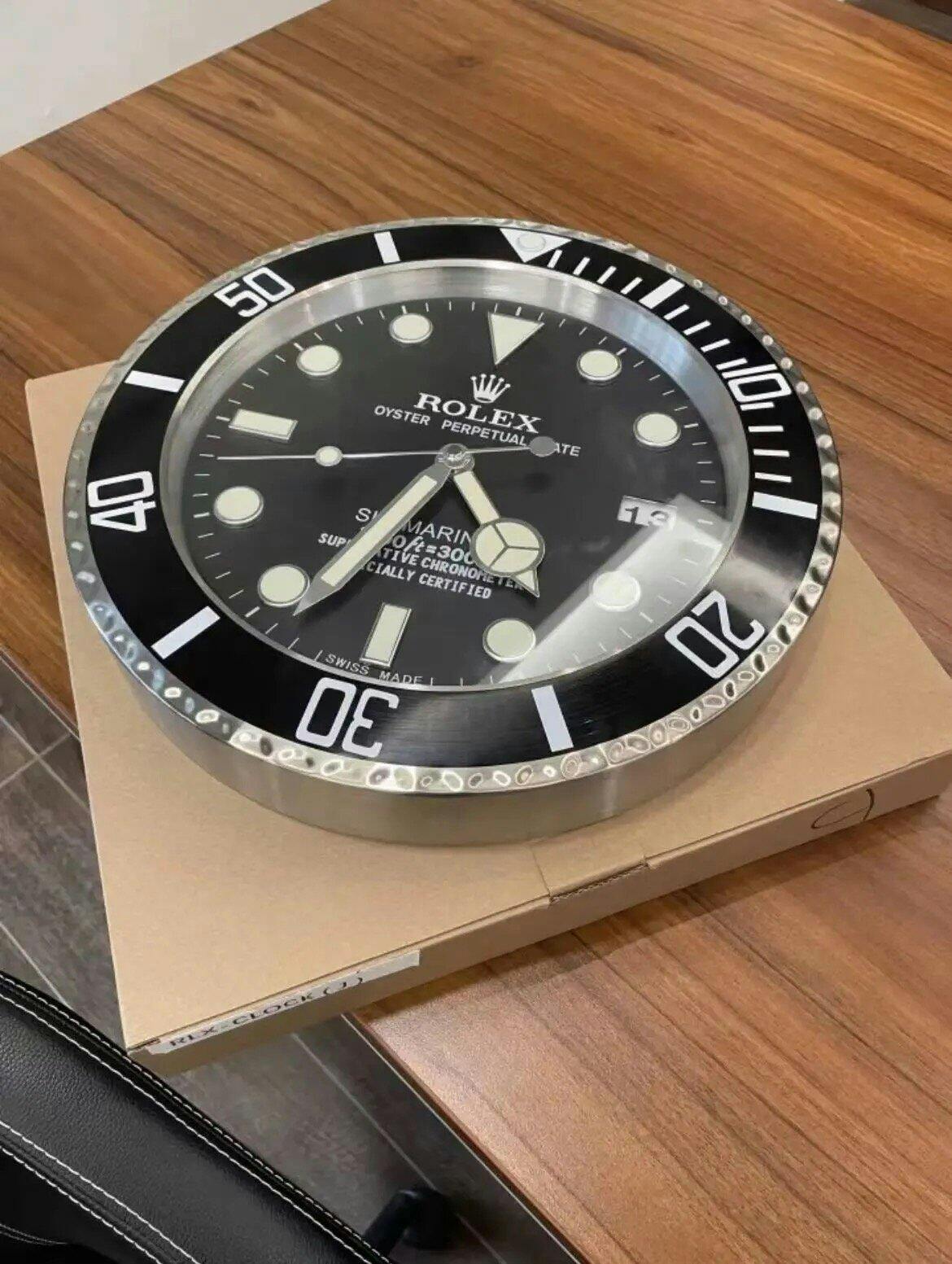 サブマリーナスタイル 高級壁掛け時計 - ブラック – SwitzerlandWallClocks