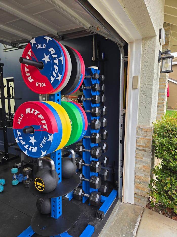 Delta PK | 4-Tier Vertical Hybrid Plate and Kettlebell Storage Rack