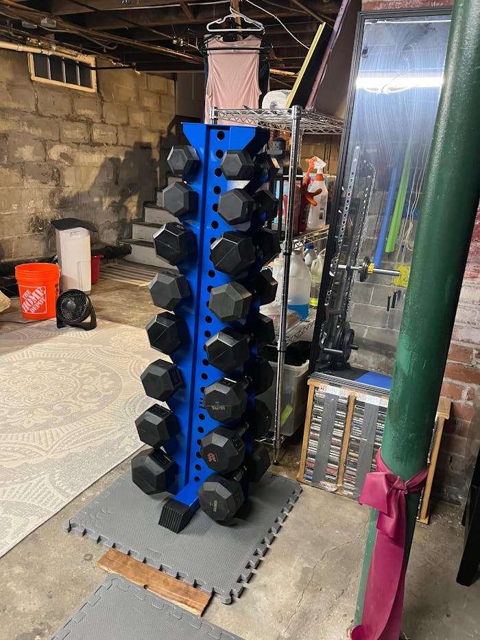 Alpha | 8-Tier Vertical Dumbbell Storage Rack