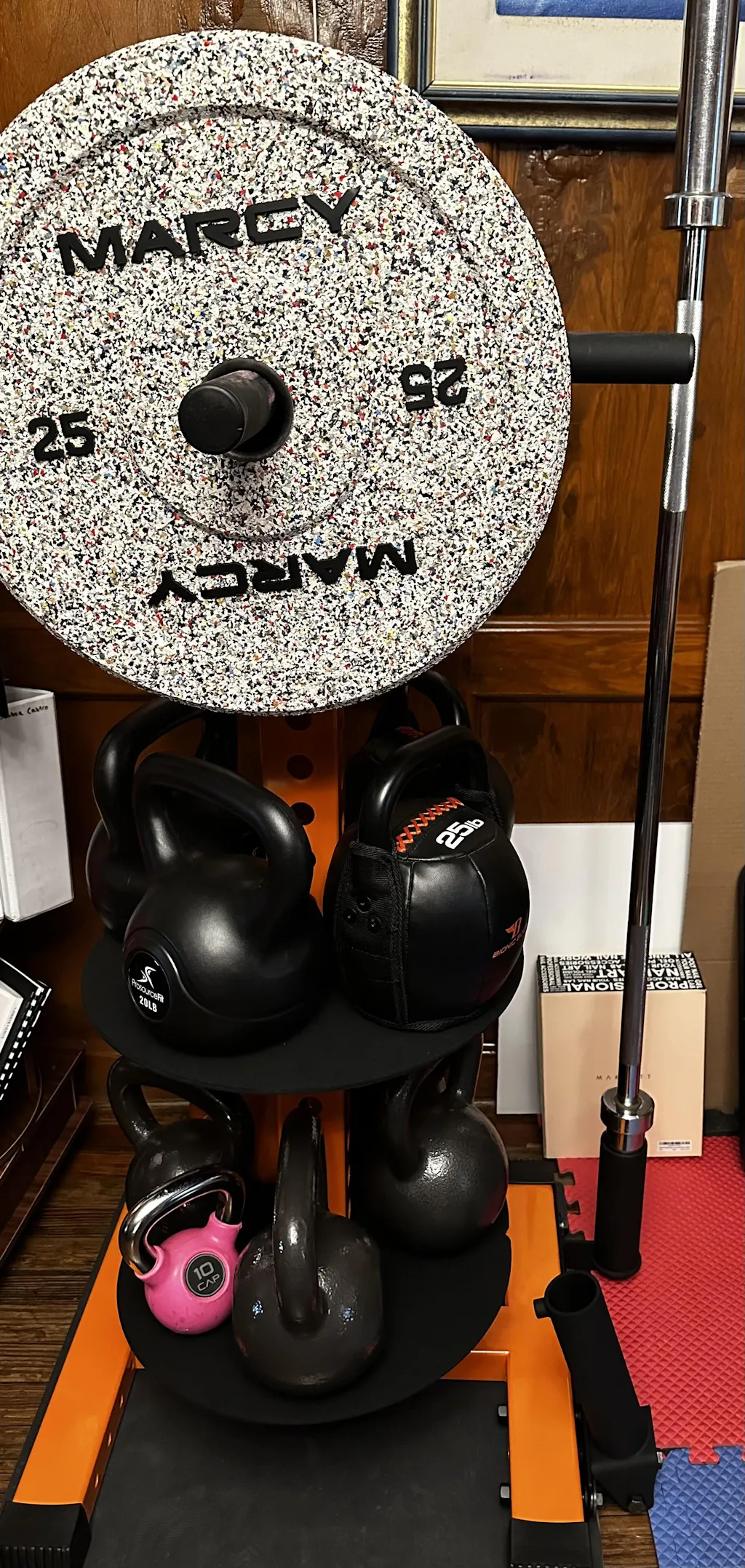 Alpha PK | 3-Tier Vertical Hybrid Plate and Kettlebell Storage Rack