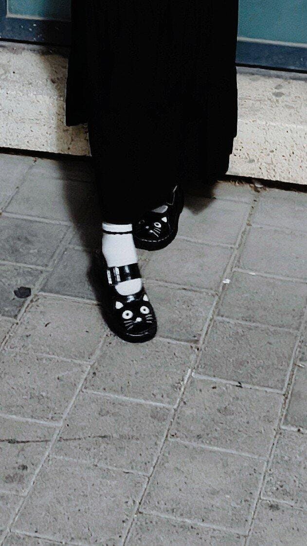 Black & White Dotty Leather Mary Jane Kitty | T.U.K Shoes Europe – T.U