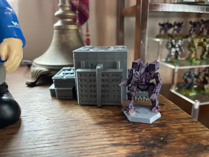 6mm Sci-Fi Cityscape Bundle 1 - Tabletop Terrain For Epic, Battletech, Adeptus Titanicus (Set Of 5 Buildings) - View #10