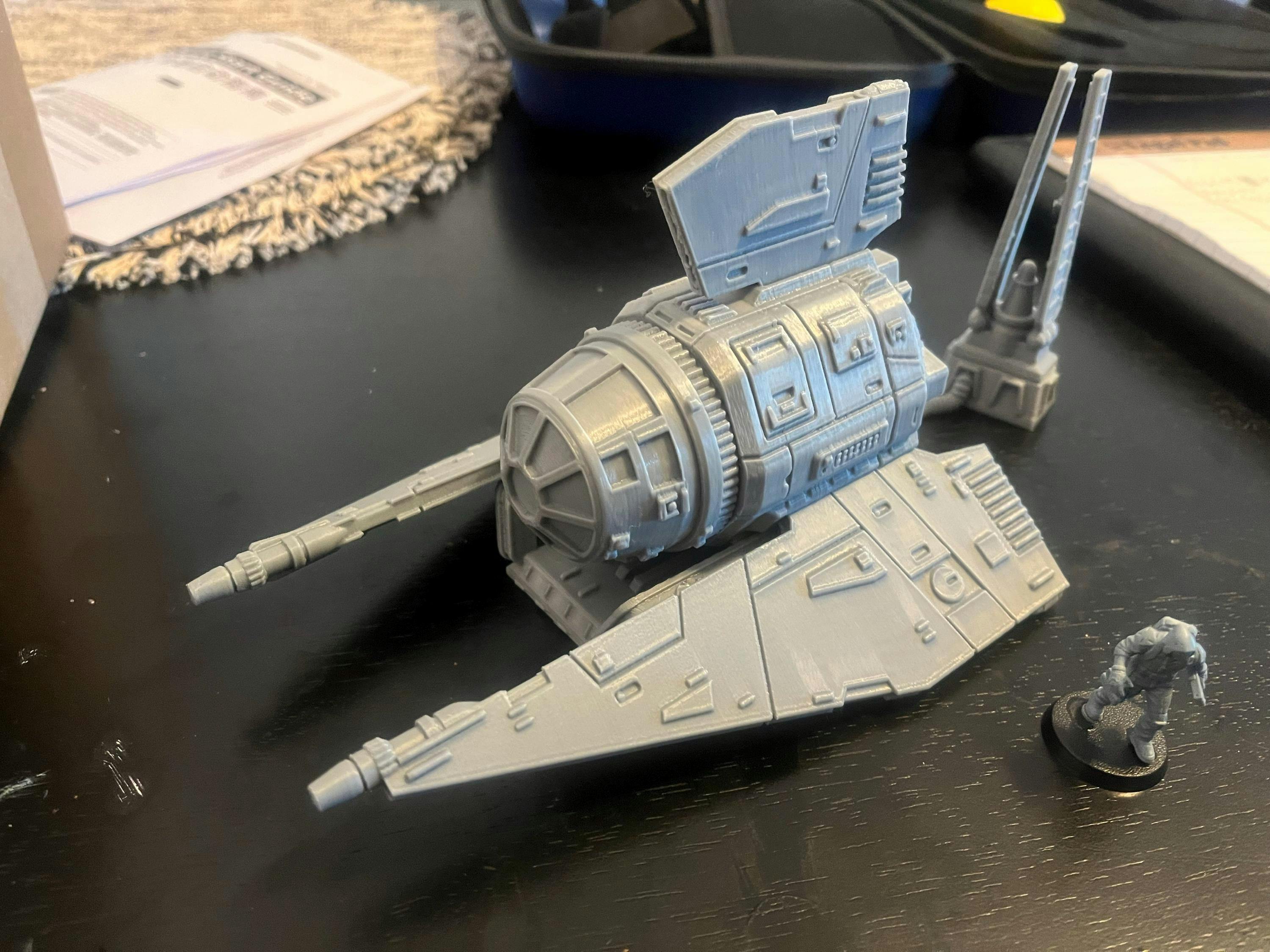 Crashed X-64 Tri-Wing Wreckage – Tabletop Terrain