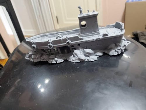Ruined Boat - Apocalyptic Terrain