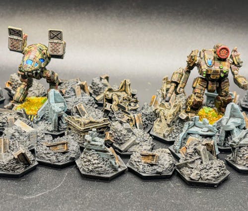 HEXTECH Rubble and Ruin Terrain Tiles - 6mm
