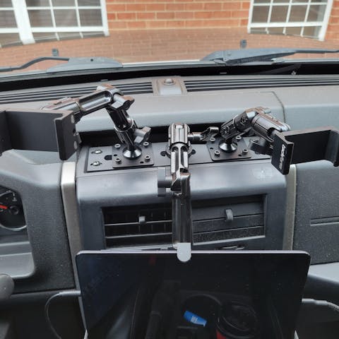 AMPS Drill Base Mount | 4.5" Modular Arm | Phone Holder | 20mm Ball System