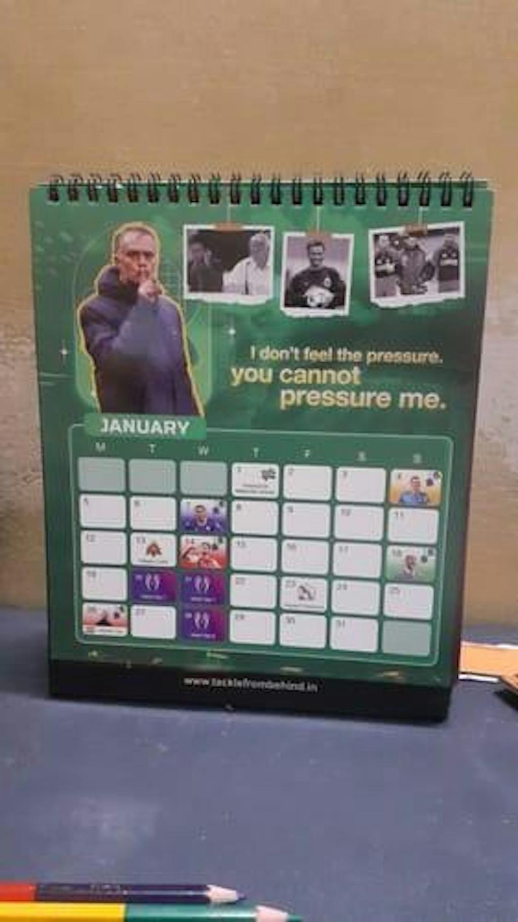 2026 Football Desk Calendar & Planner - Motivational