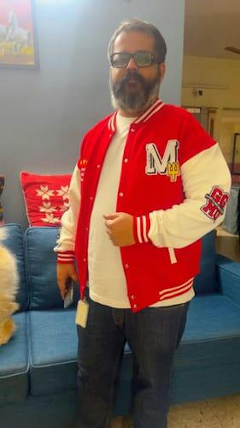 Man United Embroidered Varsity Jacket