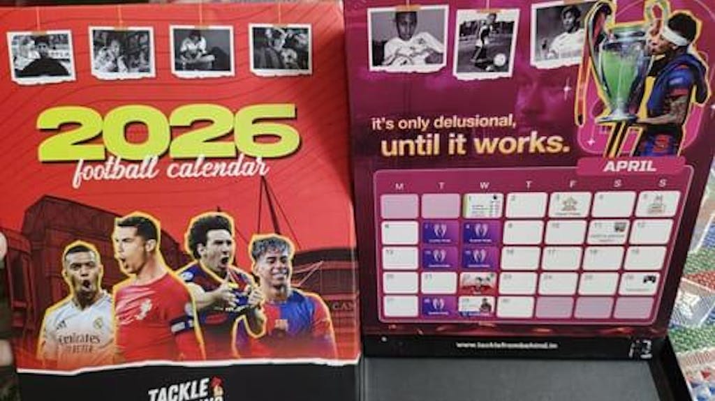 2026 Football Desk Calendar & Planner - Motivational