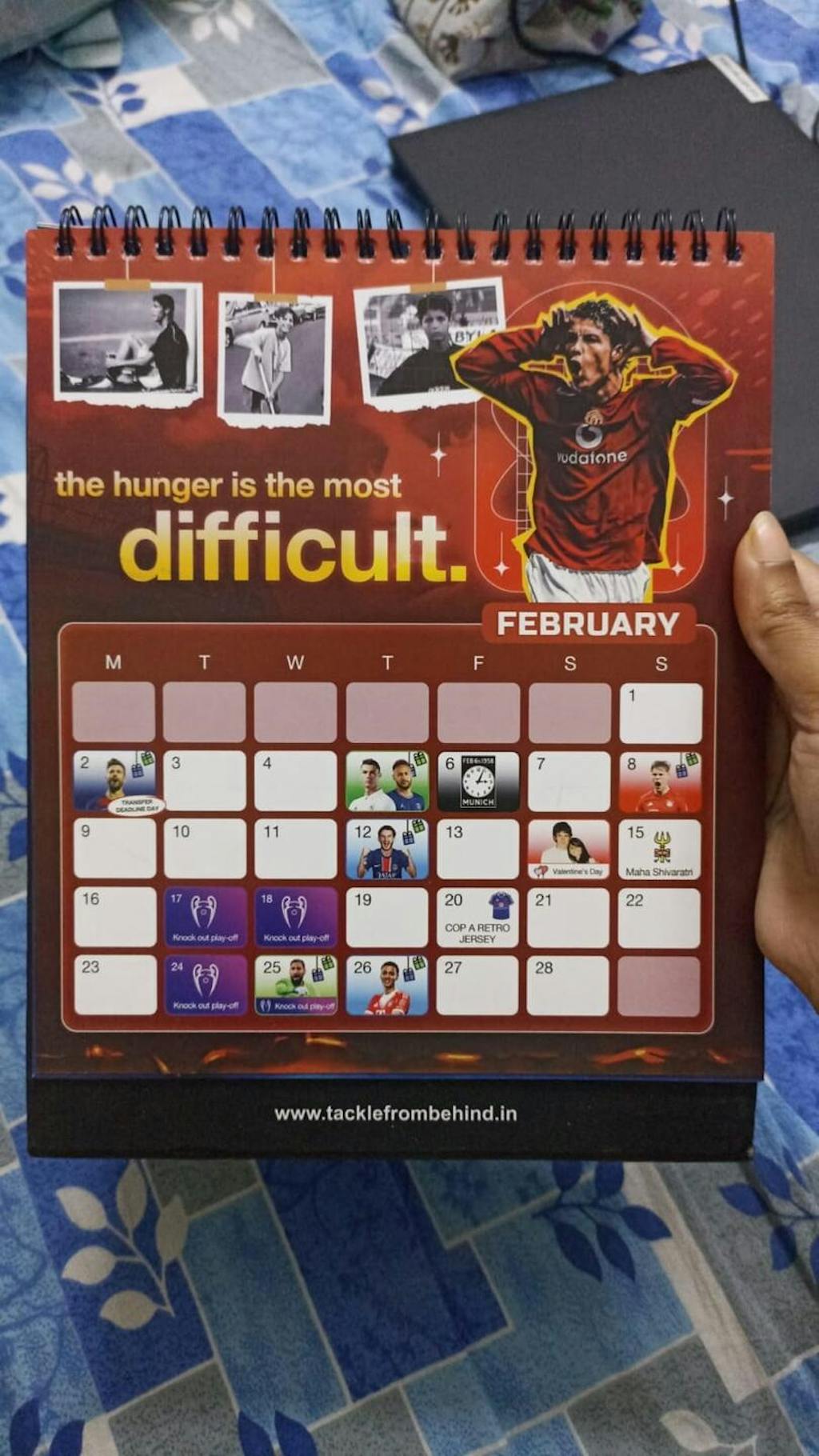 2026 Football Desk Calendar & Planner - Motivational