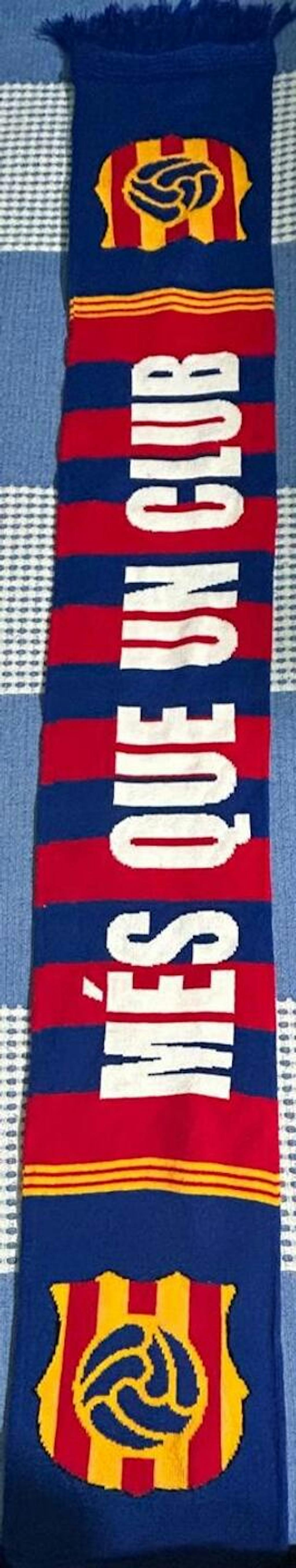 Barcelona Knitted Football Scarf
