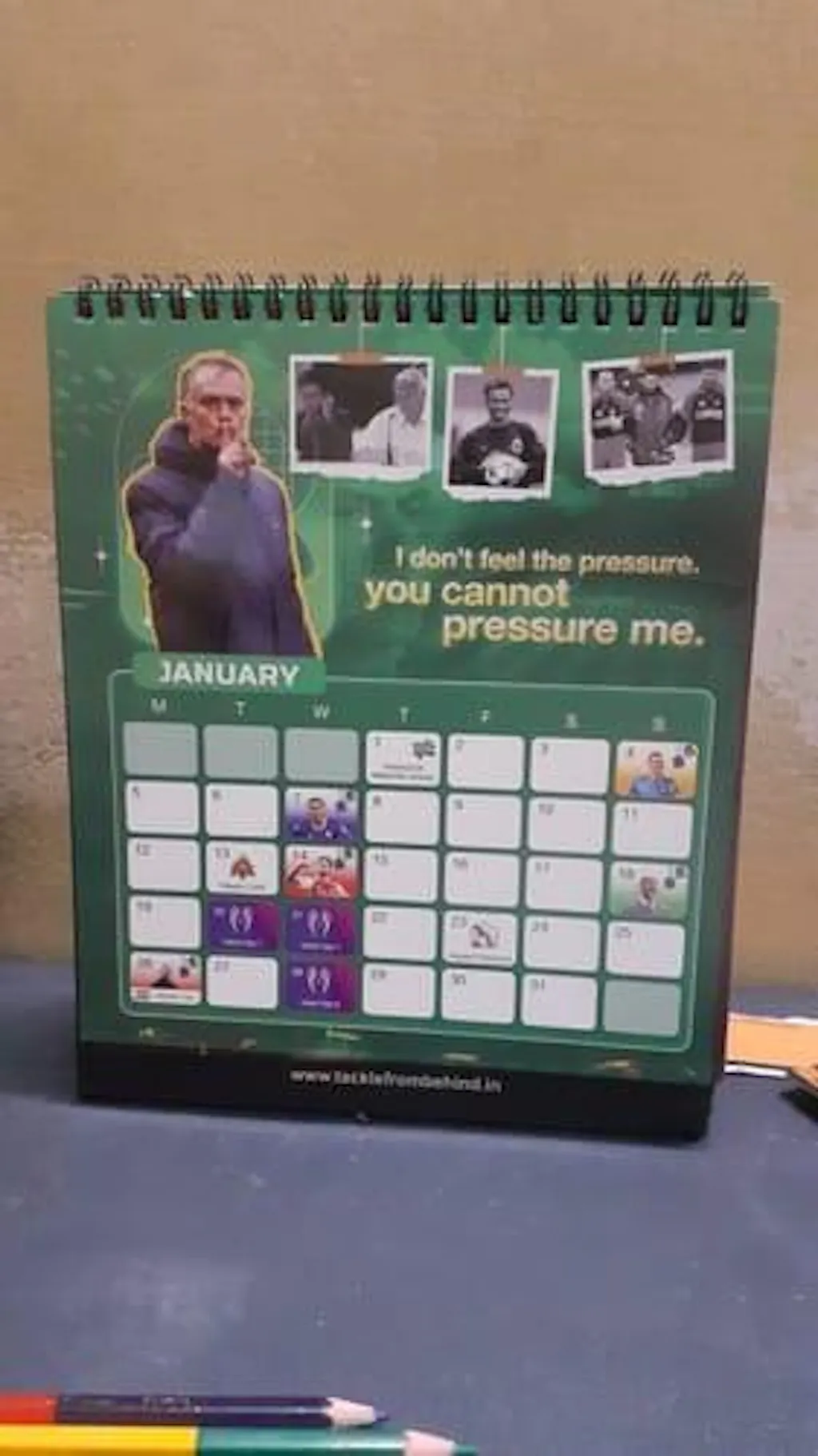 2026 Football Desk Calendar & Planner - Motivational