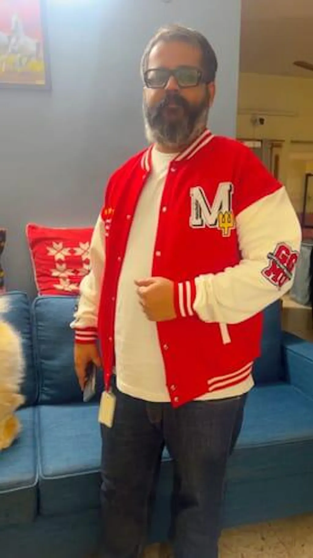 Man United Embroidered Varsity Jacket