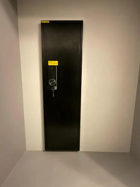 SLATE Biometric Wall Gun Safe, Hidden Mounted Between Studs, Black