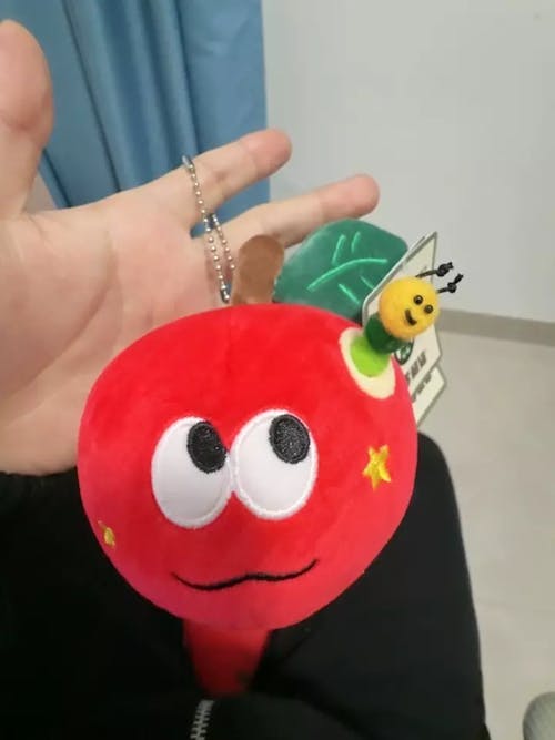 Red Apple Caterpillar Pendant Plush Toy