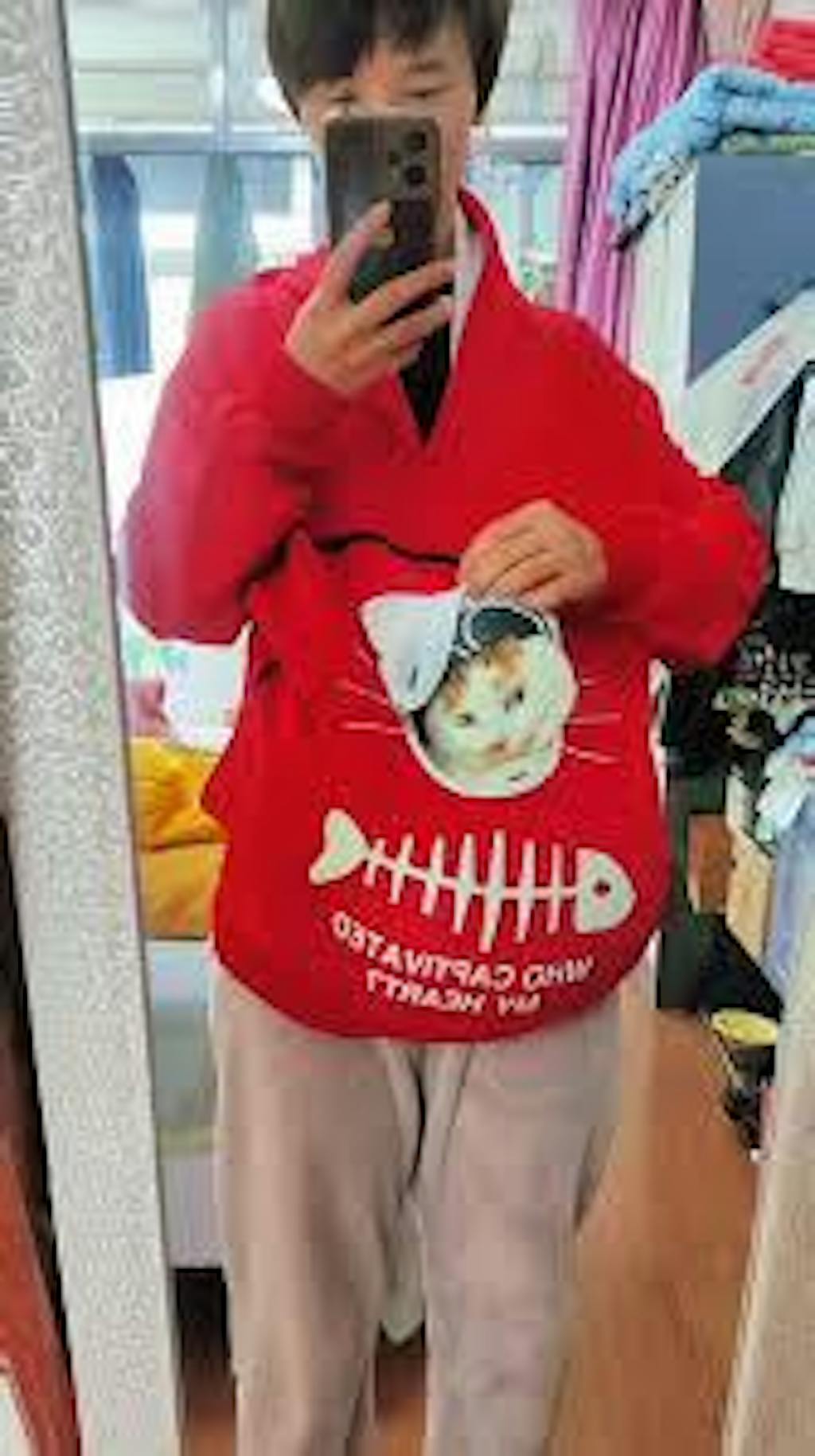 Pet Pouch Hoodie Sweatshirt with Kangaroo Pocket Holder