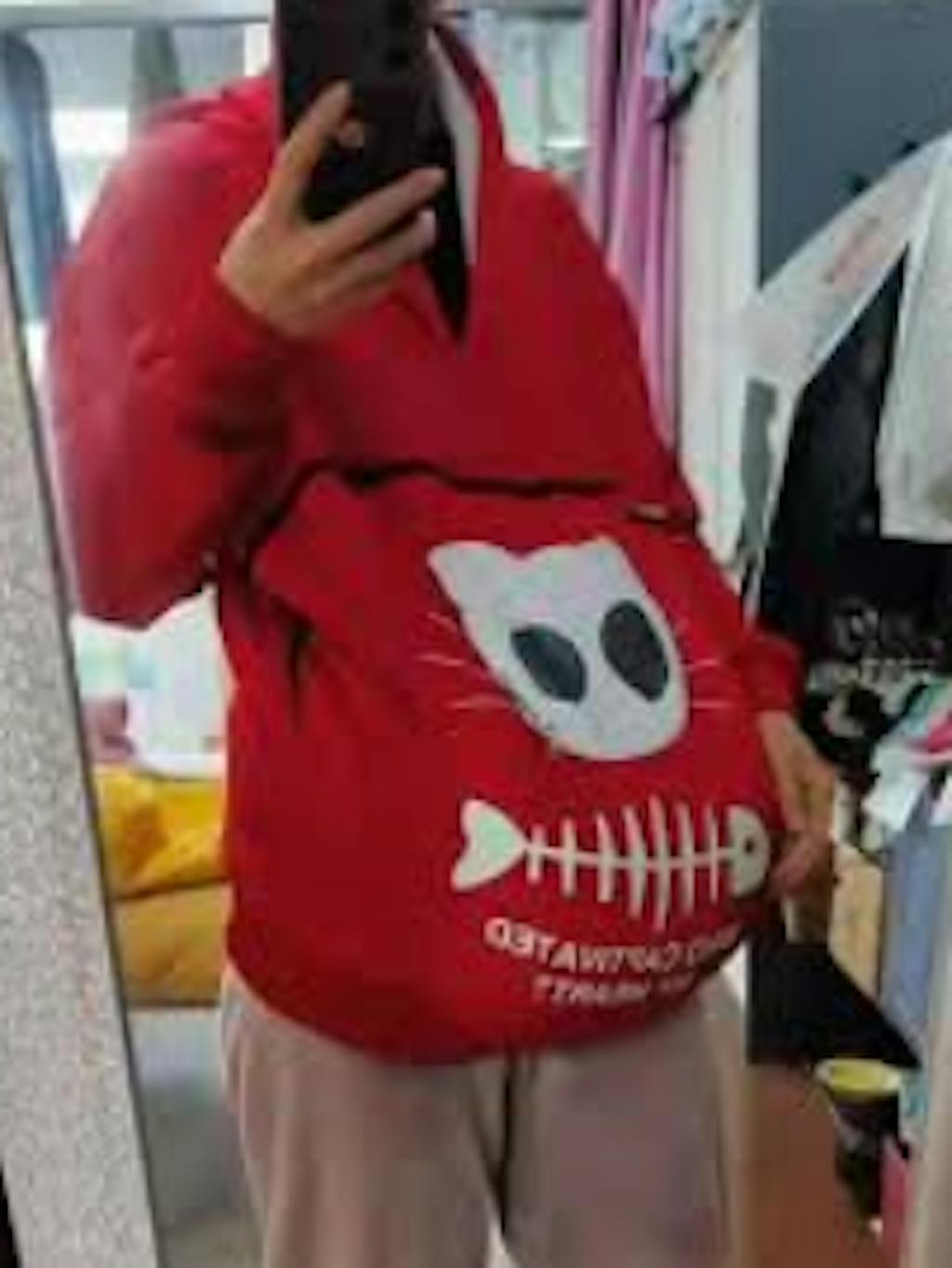 Pet Pouch Hoodie Sweatshirt with Kangaroo Pocket Holder