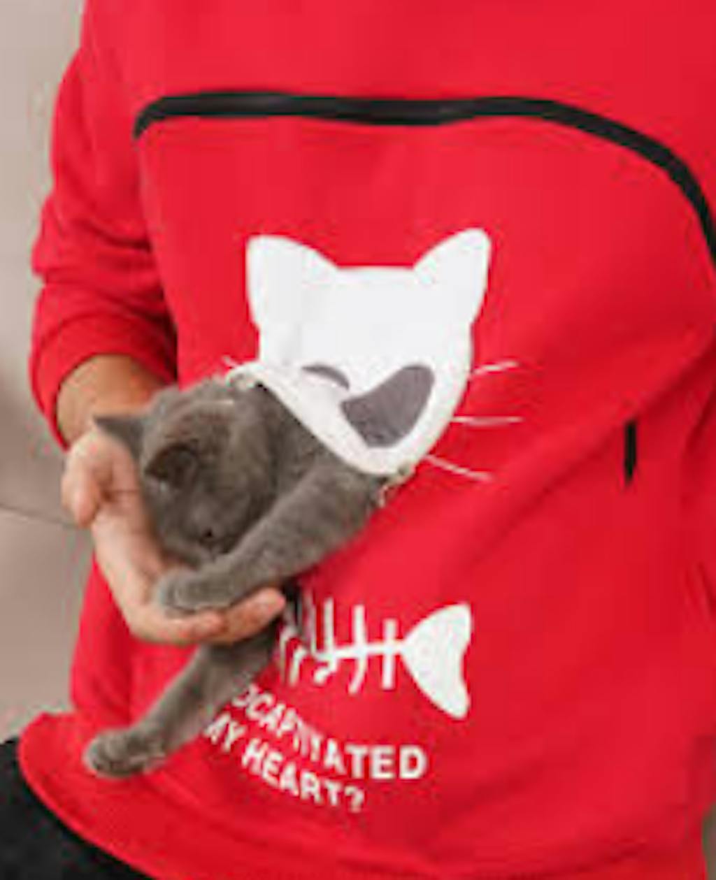 Pet Pouch Hoodie Sweatshirt with Kangaroo Pocket Holder