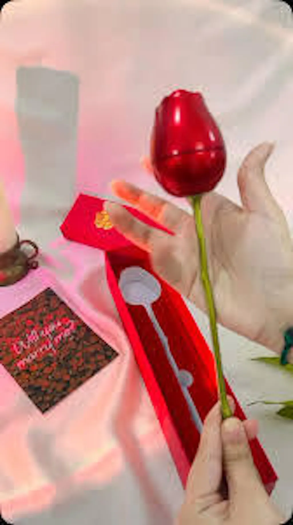 Romantic Rotating Rose Ring Box