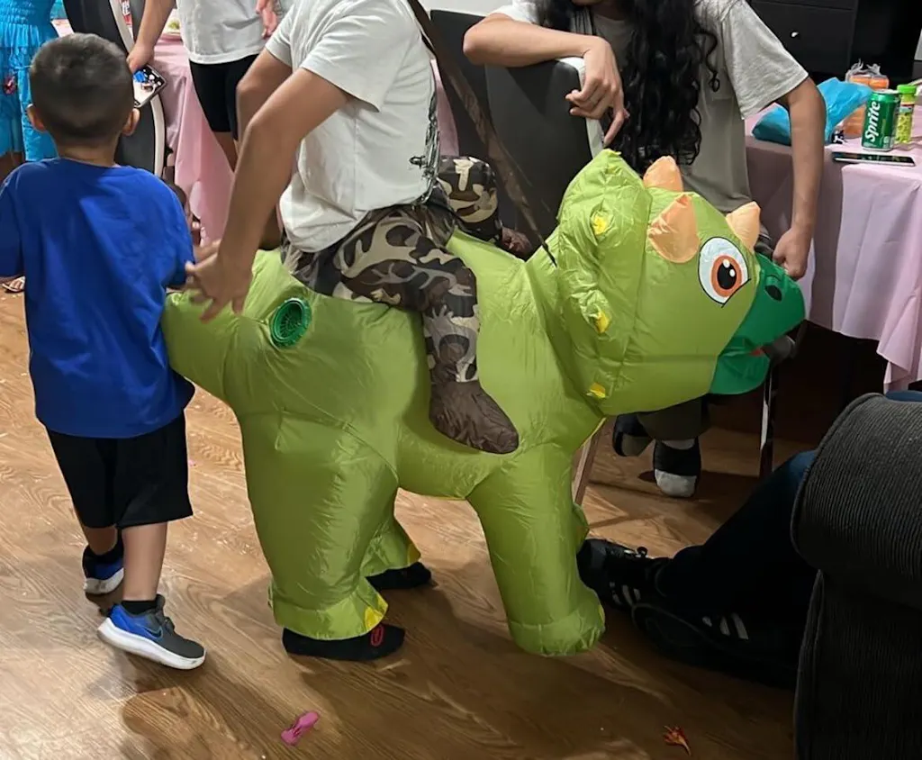 GOOSH Kids Inflatable Triceratops Dinosaur Costume