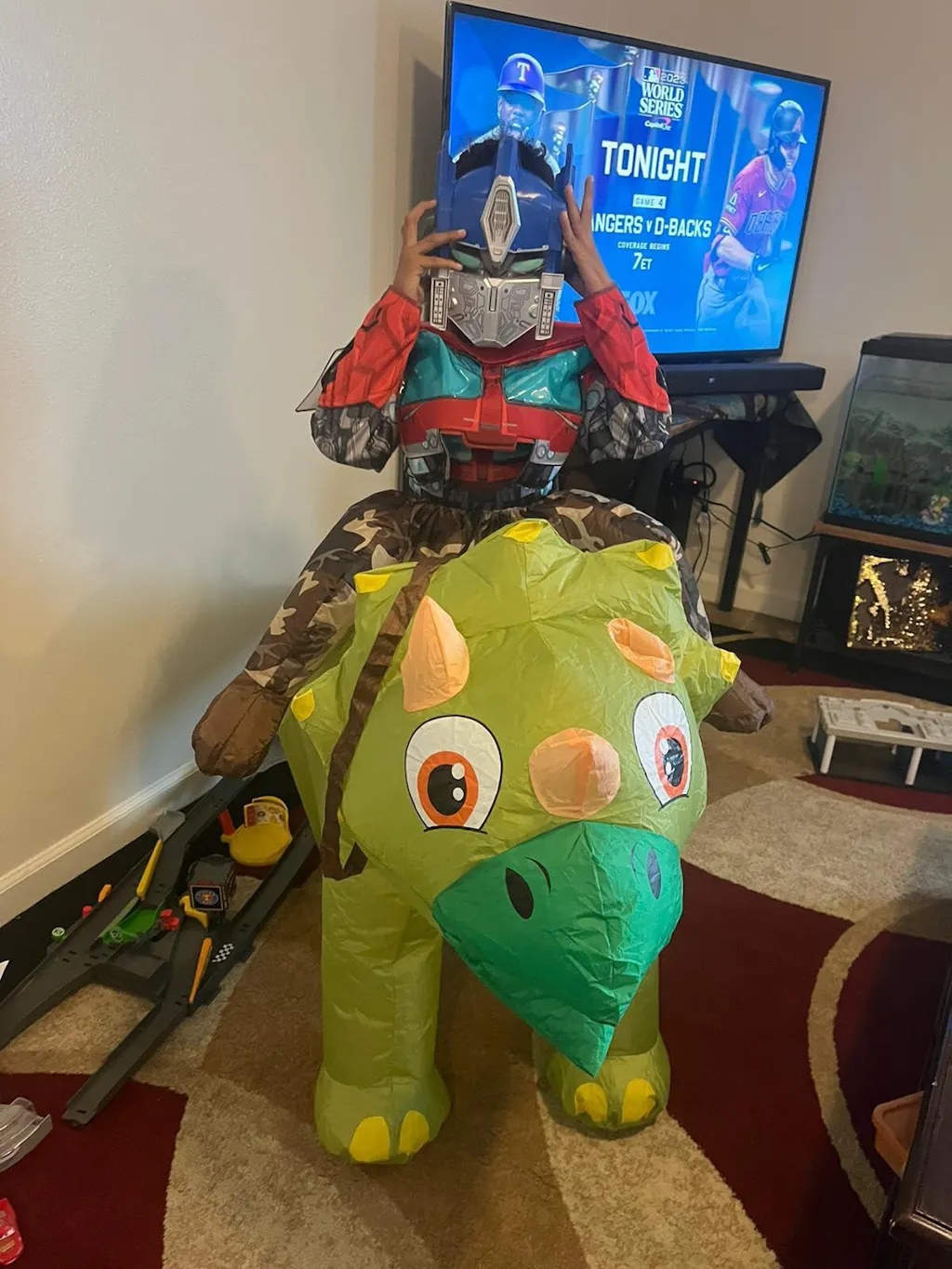 GOOSH Kids Inflatable Triceratops Dinosaur Costume