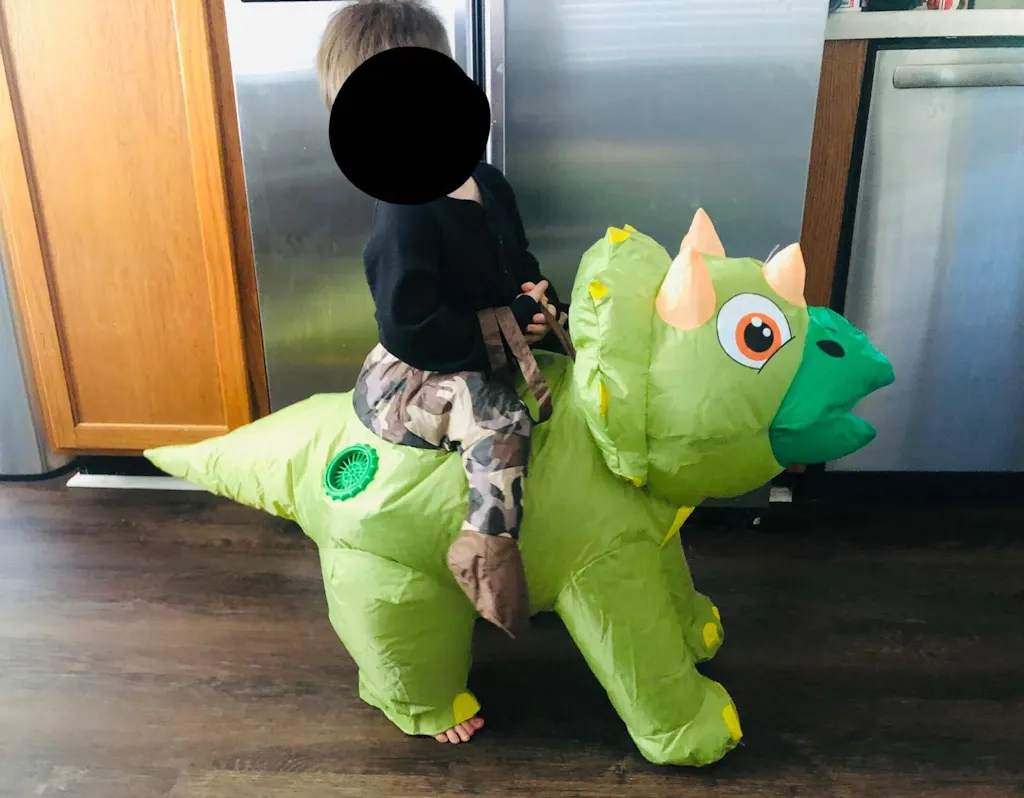 GOOSH Kids Inflatable Triceratops Dinosaur Costume