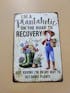 Personalized Garden Metal Sign - "Plantaholic on Recovery" Customized Gift for Plant Moms