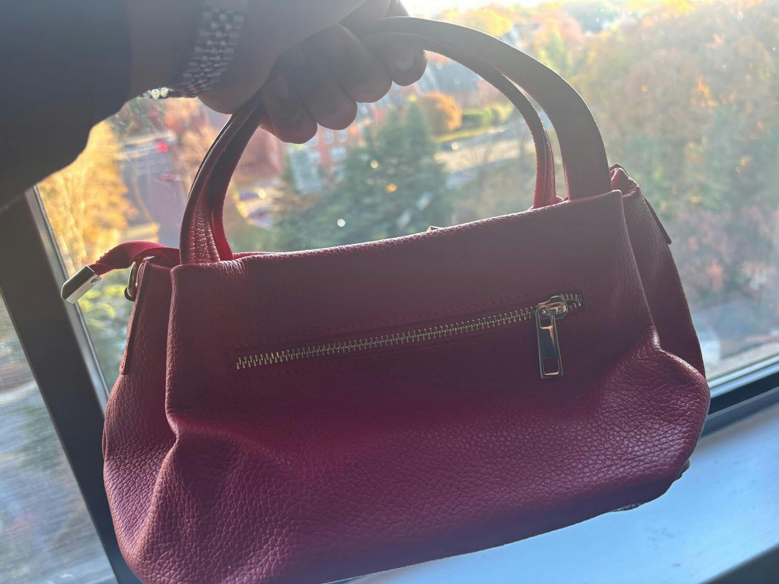 TAKEASY Italian Genuine Leather Top-Handle Bag for Women with Strap