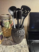 Hand Painted Large Charcoal and Black Rustic Clay Cantarito – Assorted Quantities