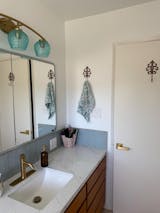 Hand Painted Talavera Utensil Holder with Handle, Brown & White Cielito Lindo