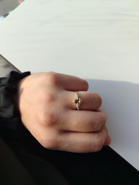 Astra Vintage Turmalin Pırlanta Altın Yüzük