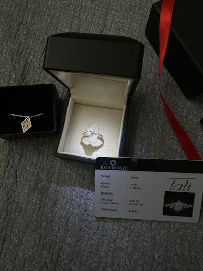 Astra Vintage Beyaz Topaz Pırlanta Altın Yüzük