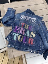 “long live all the mountains we moved” Taylor Swift Eras Tour jacket |  one-of-a-kind handmade quilted denim jacket