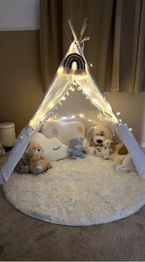 Tapis Rond Chambre Enfant Blanc