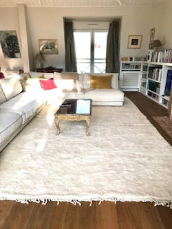 Grand Tapis Mrirt blanc crème XXL sur mesure