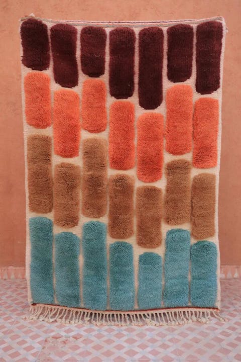 Tapis berbère de luxe Mrirt coloré I Sur mesure I