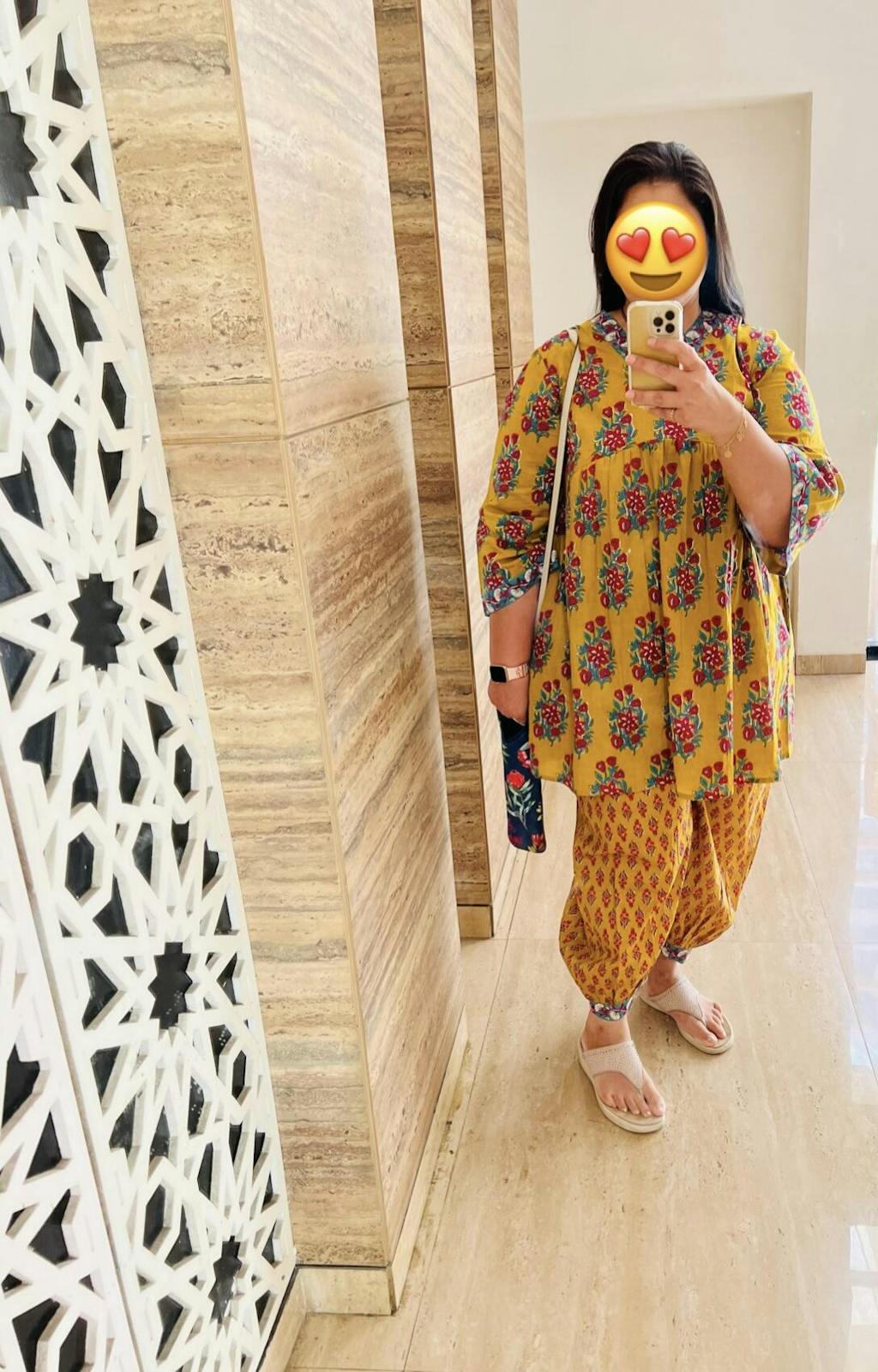 Yellow Floral Printed Co-ord Set