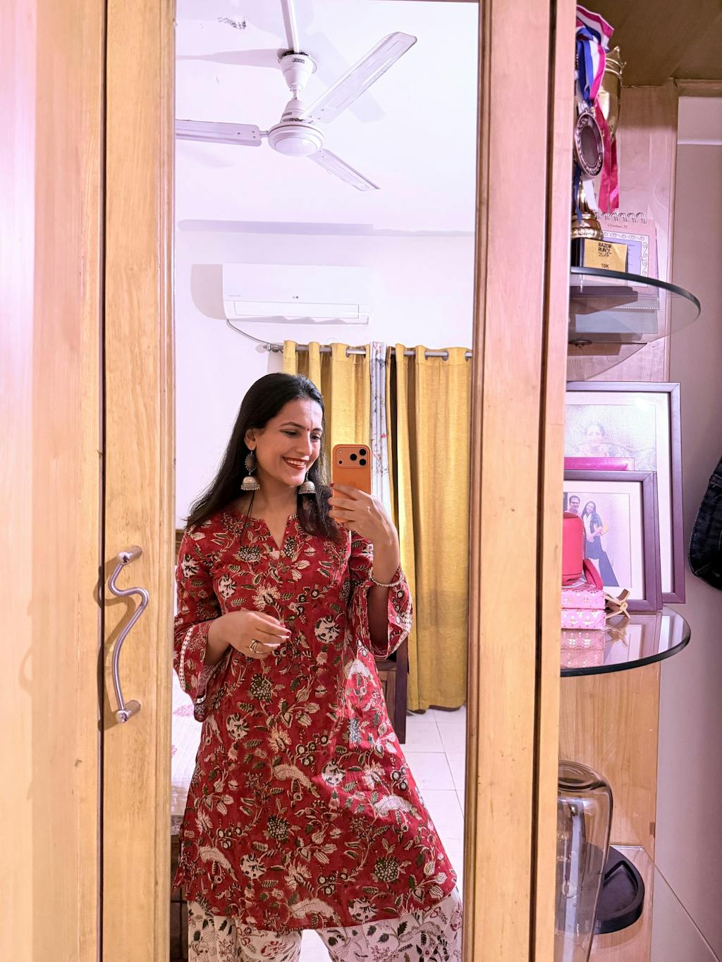 Cotton hand block Printed Kurta with farshi Salwar Coord Set